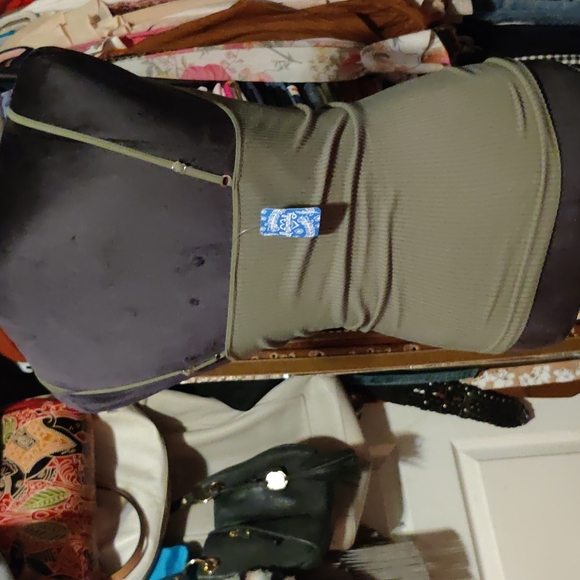 Free People army Green super stretchy ribbed tank top - Picture 3 of 5